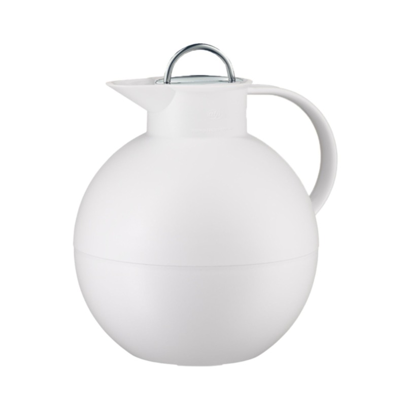 0.94L INSULATED KUGEL CARAFE - WHITE METAL