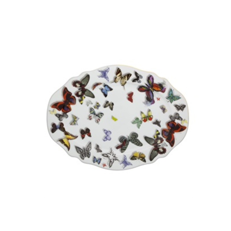 SMALL OVAL PLATTER LACROIX BUTTERFLY