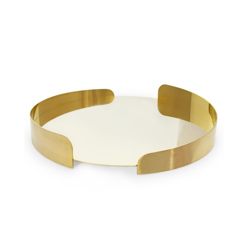 TRAY STAINLESS STEEL GOLD PLATED