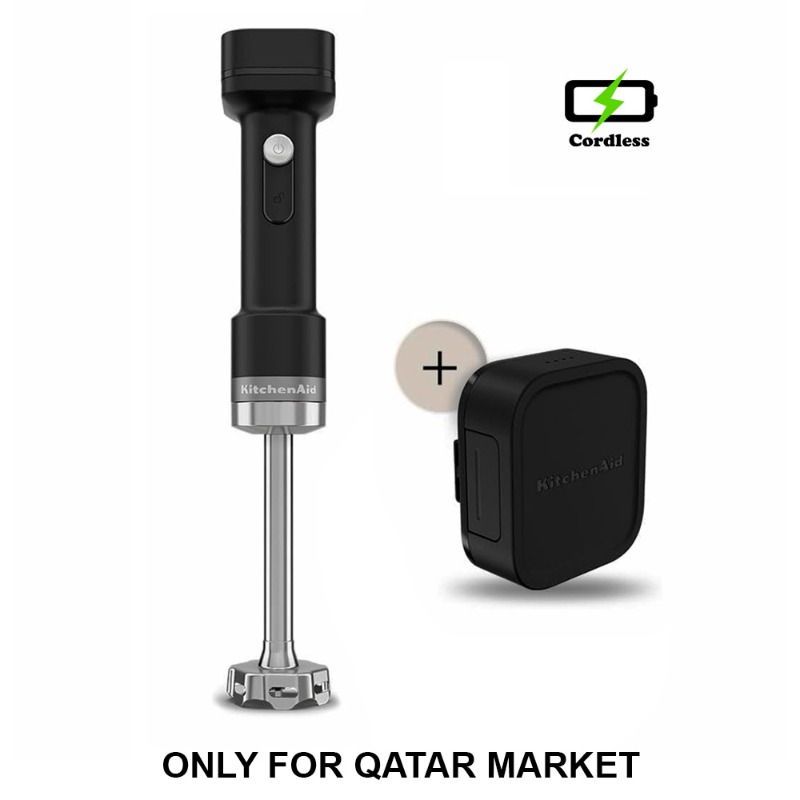 CORDLESS HAND BLENDER WITH BATTERY - MATTE BLACK