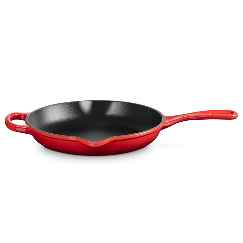23CM SIGNATURE CAST IRON ROUND SKILLET - CERISE