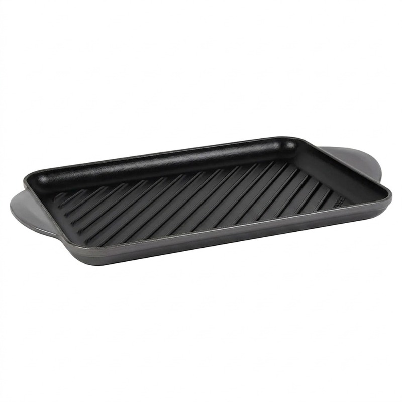 32CM CAST IRON RECTANGULAR GRILL - FLINT