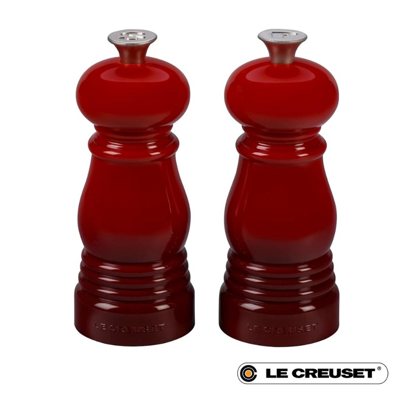 PETITE SALT & PEPPER MILL SET - CERISE