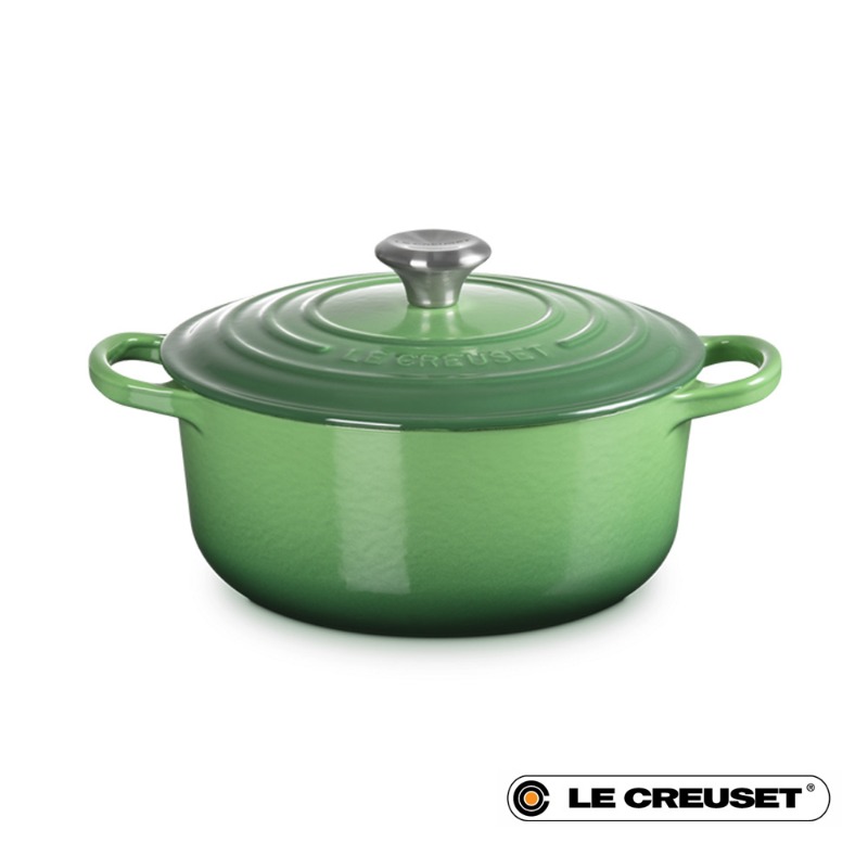 20CM SIGNATURE ENAMELLED CAST IRON ROUND CASSEROLE - BAMBOO