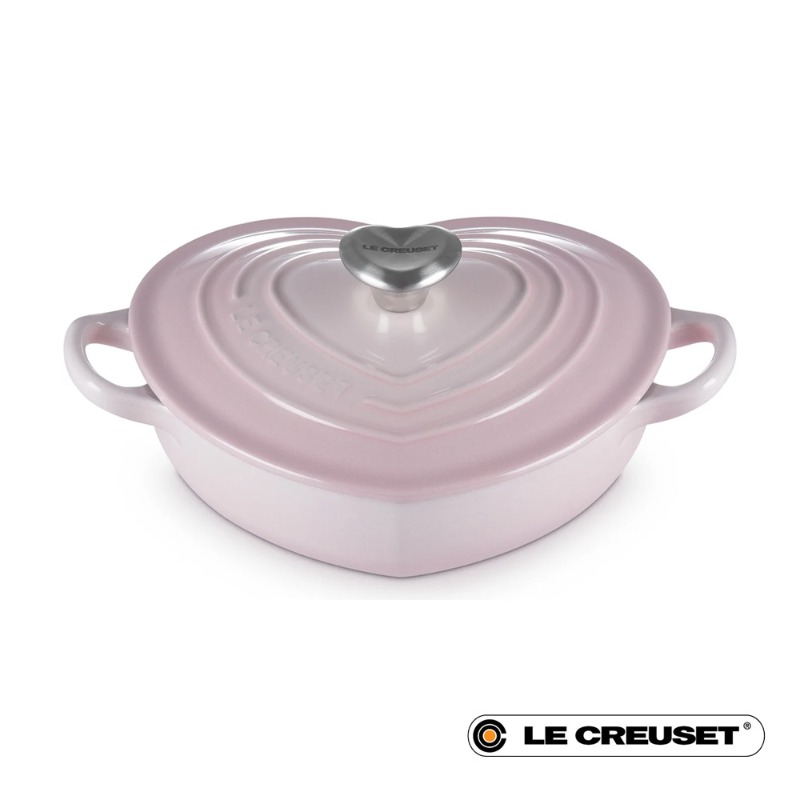 20CM SHALLOW HEART CASSEROLE - SHELL PINK