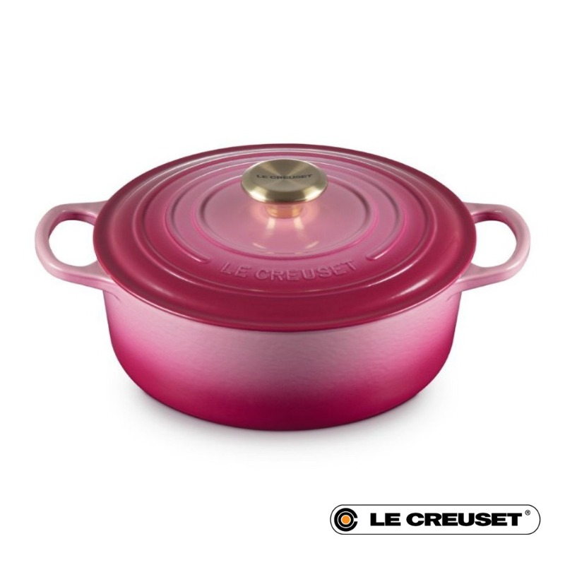 31CM CAST IRON OVAL SHALLOW CASSEROLE - BERRY LIGHT