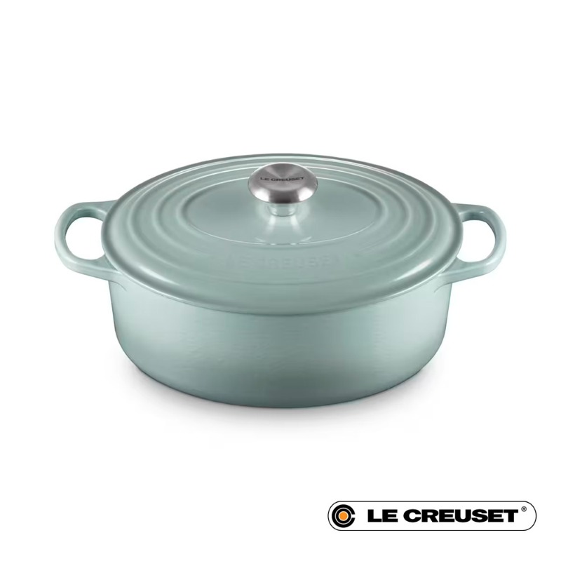27CM SIGNATURE CAST IRON OVAL CASSEROLE - SEA SALT