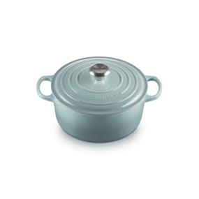 26cm CAST IRON ROUND CASSEROLE - SEA SALT