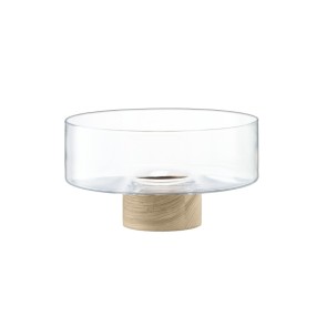 LOTTA PEDESTAL BOWL & ASH BASE CLEAR