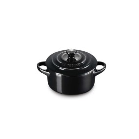 STONEWARE PETITE ROUND CASSEROLE - BLACK ONYX