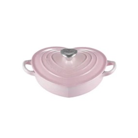 SHALLOW HEART CASSEROLE - 20CM - SHELL PINK