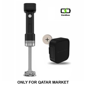 CORDLESS HAND BLENDER WITH BATTERY - MATTE BLACK