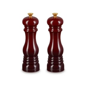 SET OF 2 CLASSIC MILLS W/GOLD KNOB GARNET