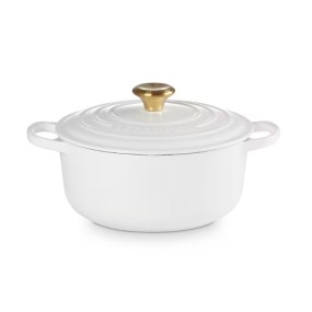 20CM SIGNATURE ENAMELLED CAST IRON ROUND CASSEROLE...
