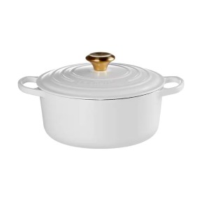 24CM SIGNATURE ENAMELLED CAST IRON ROUND CASSEROLE...