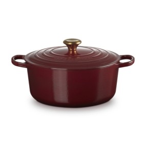 28CM SIGNATURE ENAMELLED CAST IRON ROUND CASSEROLE...