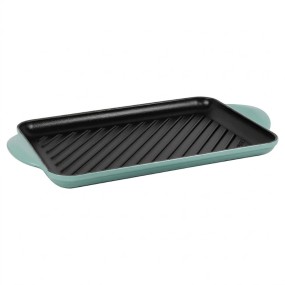 32CM CAST IRON RECTANGULAR GRILL - SEA SALT