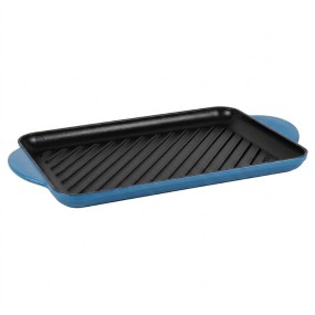 32CM CAST IRON RECTANGULAR GRILL - AZURE