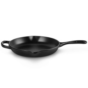 23CM SIGNATURE CAST IRON ROUND SKILLET - MATTE BLA...