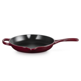 23CM SIGNATURE CAST IRON ROUND SKILLET - GARNET