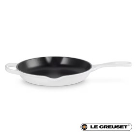 23CM SIGNATURE CAST IRON ROUND SKILLET - WHITE