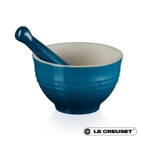 300ML STONEWARE MORTAR & PESTLE - DEEP TEAL