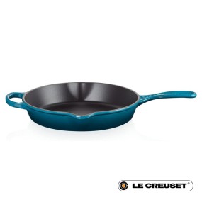 26CM SIGNATURE CAST IRON ROUND SKILLET - DEEP TEAL
