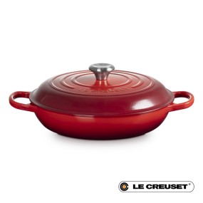 30CM SIGNATURE CAST IRON BRAISER - CERISE