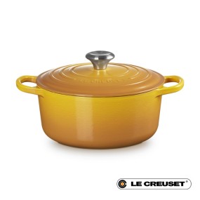 24CM SIGNATURE ENAMELLED CAST IRON ROUND CASSEROLE...