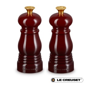 SET OF 2 CLASSIC MILLS WITH GOLD KNOB - GARNET