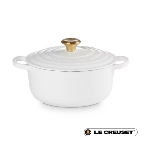 20CM SIGNATURE ENAMELLED CAST IRON ROUND CASSEROLE...