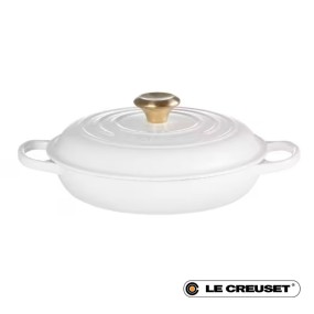 30CM SIGNATURE CAST IRON BRAISER - WHITE