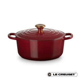 26CM SIGNATURE ENAMELLED CAST IRON ROUND CASSEROLE...